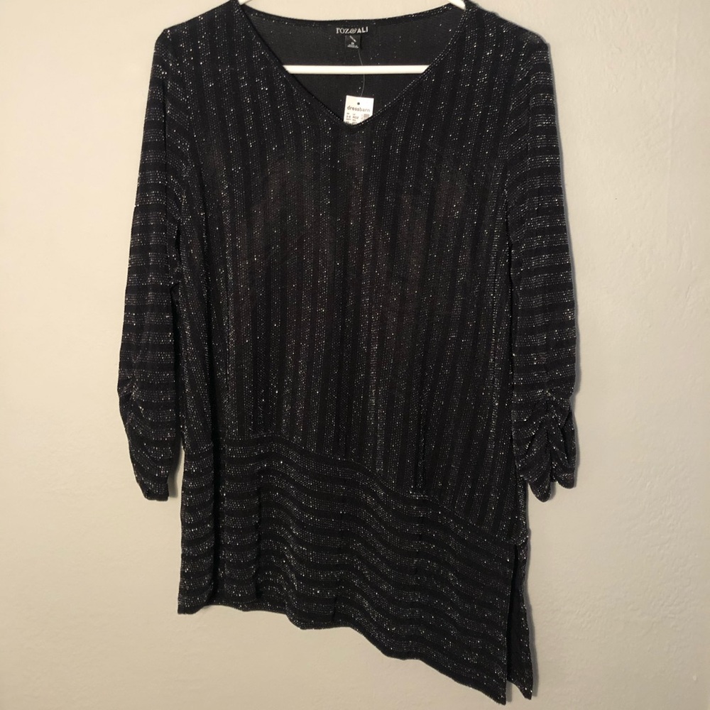 Dress Barn black glitter top